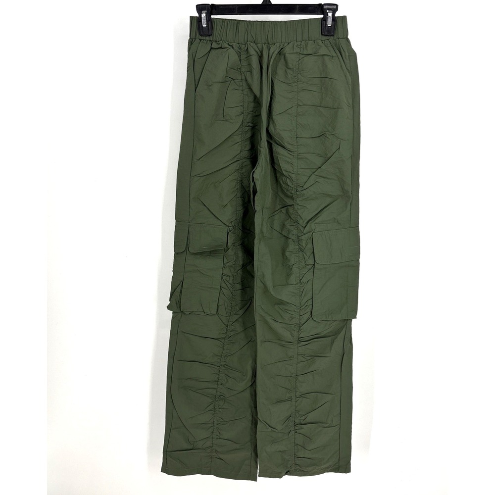 Steve Madden Baggy‎ Cargo Green Track Pant size Medium NWT Y2K Skater Stretchy
